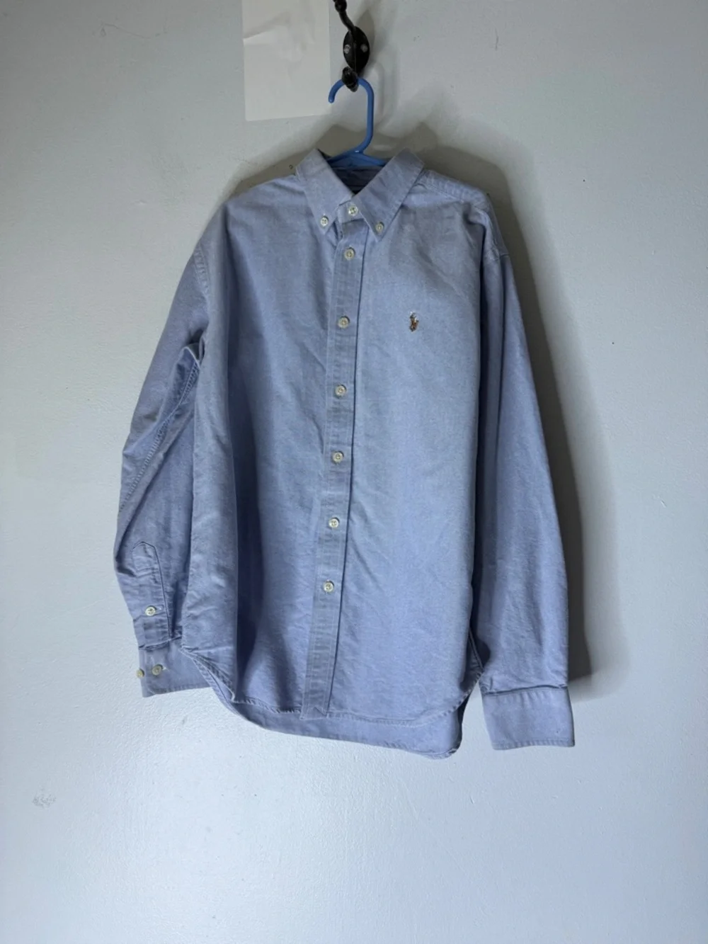 Vintage Ralph Lauren Blue Collar Button Down Oxford Boys Size‎ 12